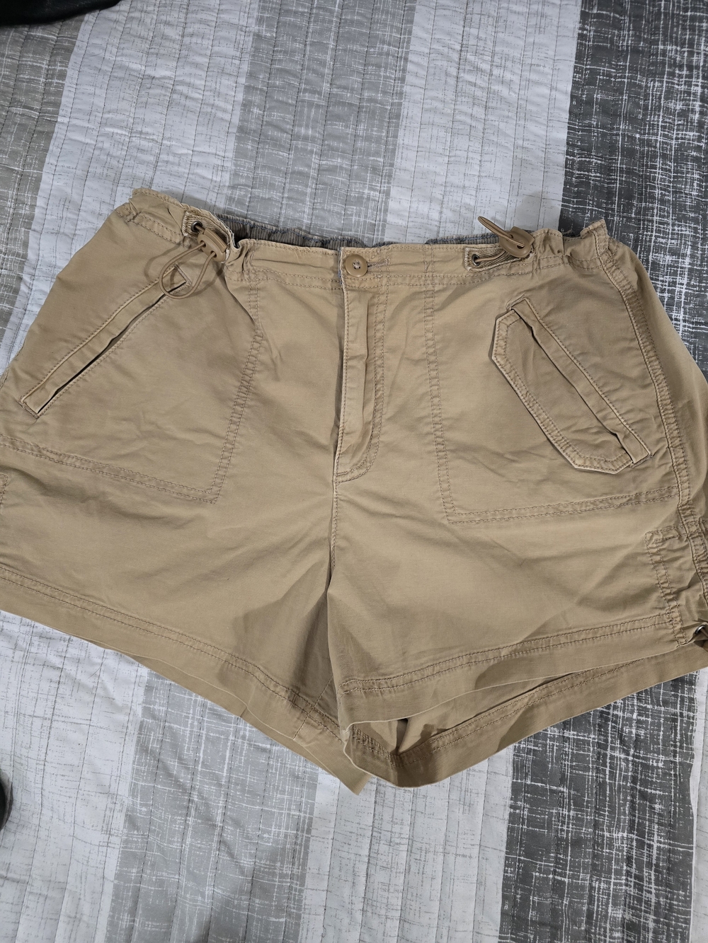 American Eagle Outfitters Tan Drawstring Bermuda Shorts